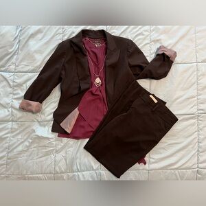 Apt. 9 Lightweight Dressy Tank Top Blouse, Plum Color, L